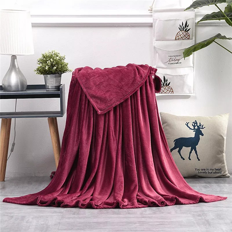 Super Soft Plain Fleece Blanket