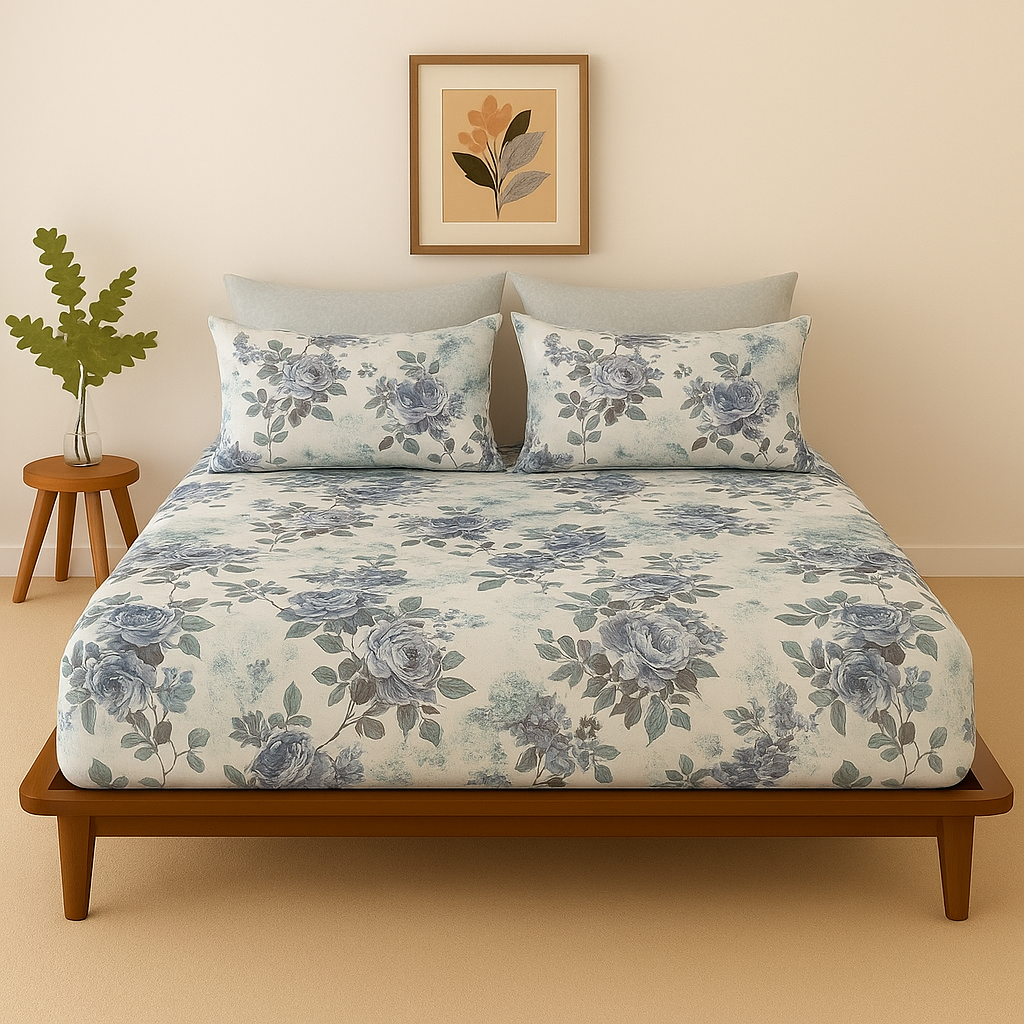 Pure Cotton Fitted Sheet Set - Glorious