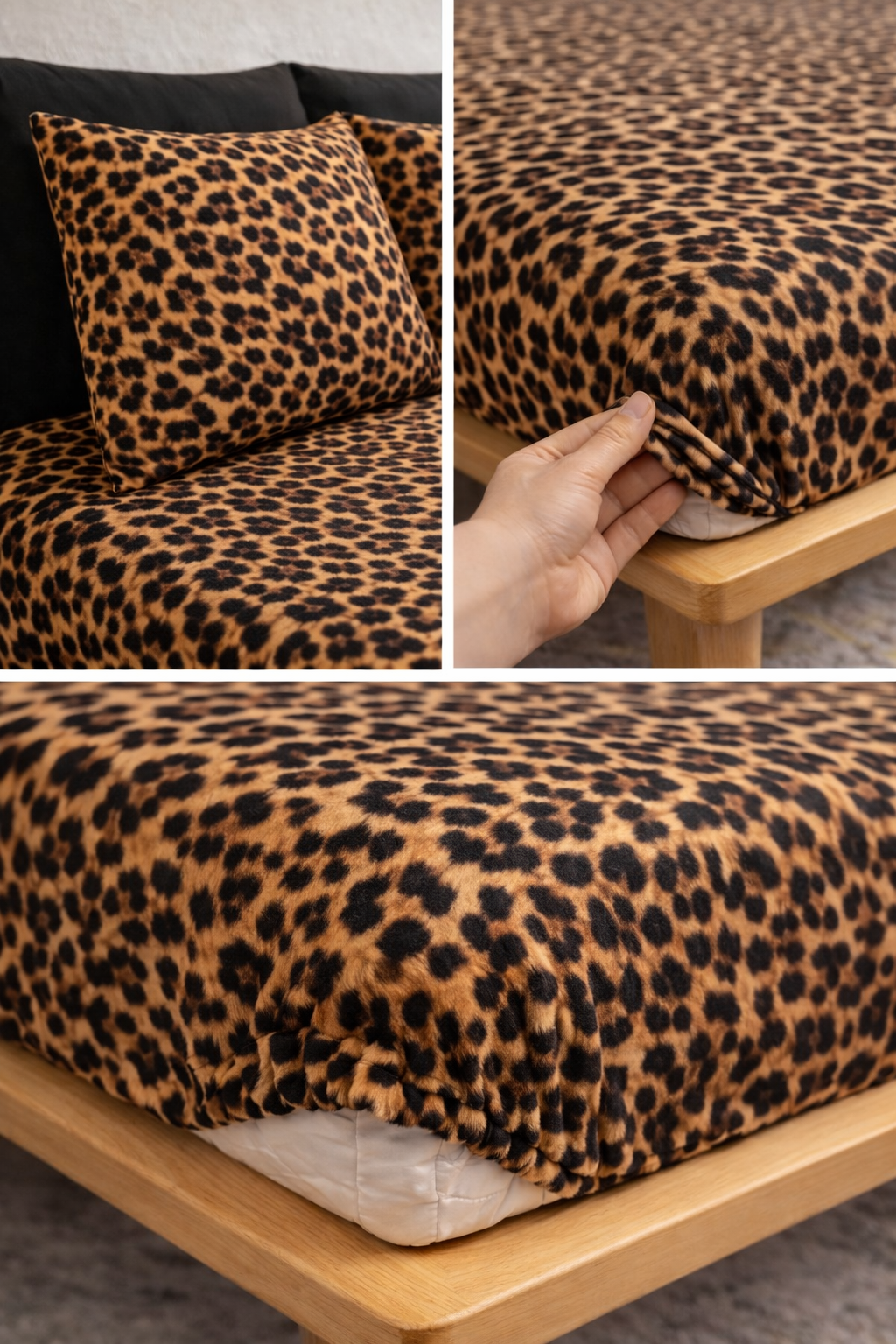 Pure Cotton Fitted Sheet Set - Cheetah