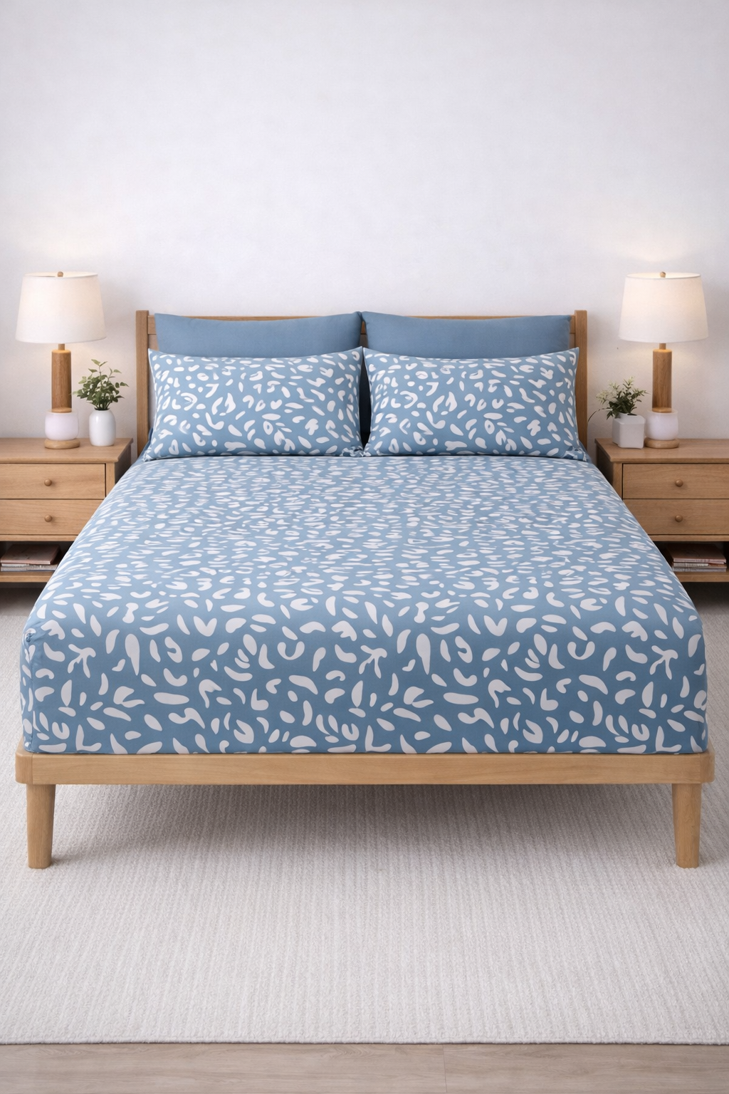 Pure Cotton Fitted Sheet Set - Abstract