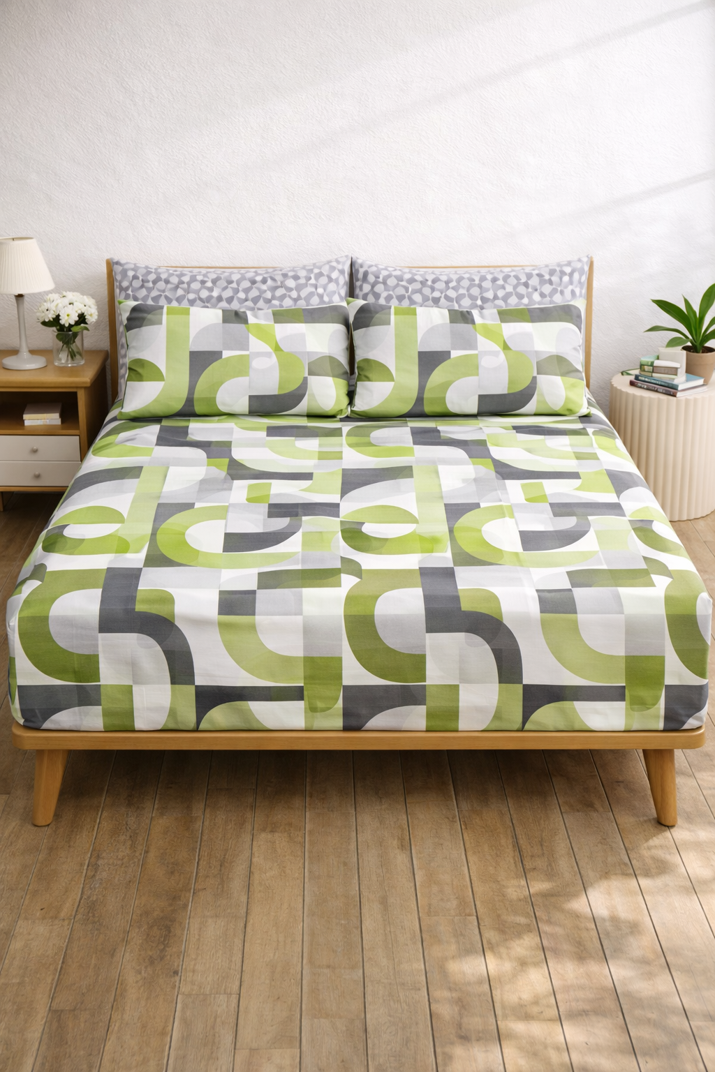 Pure Cotton Fitted Sheet Set - Tangle