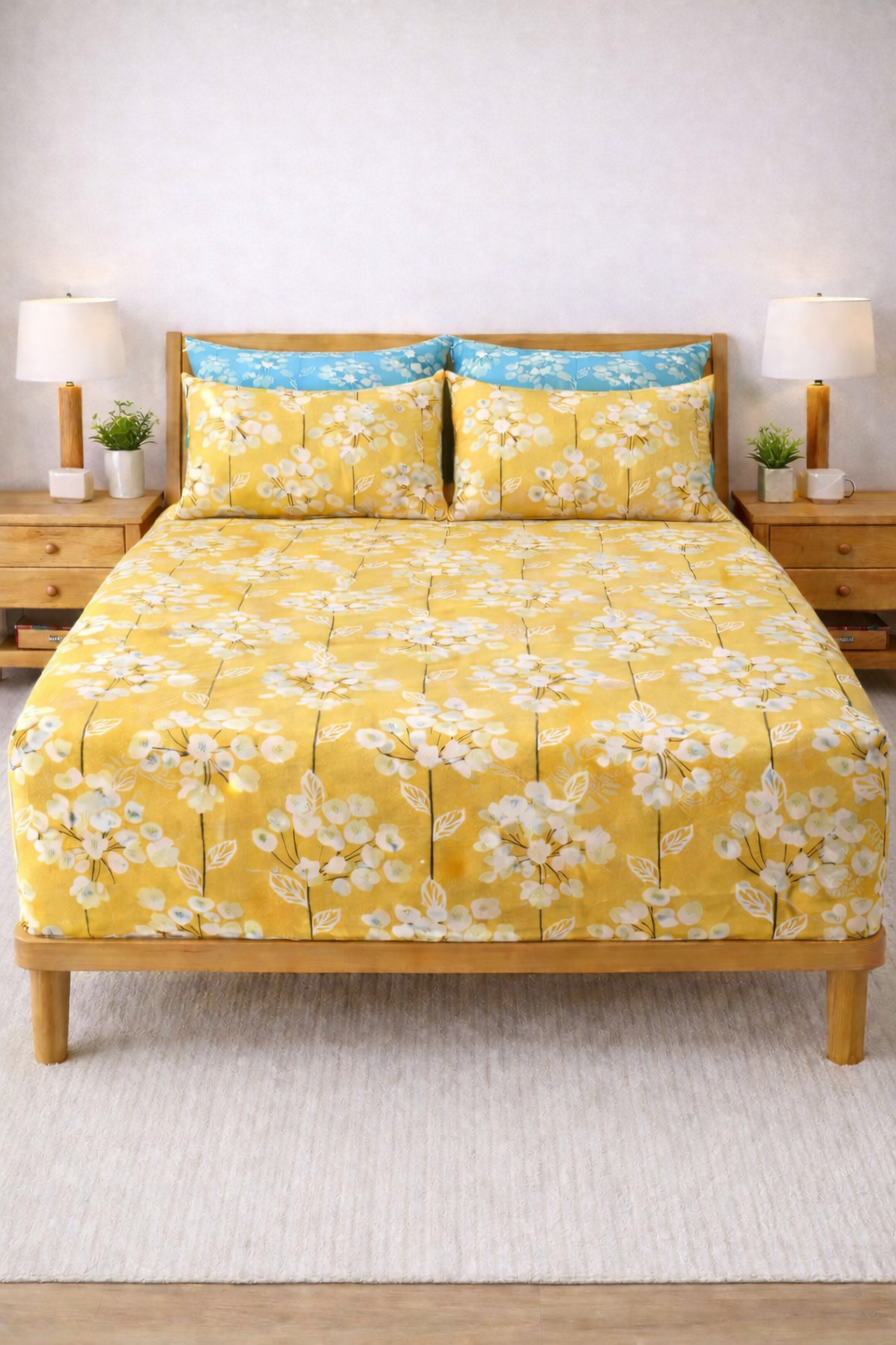 Pure Cotton Fitted Sheet Set - Lotus