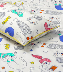 Cartoon Character Bed Sheet - Mermaid