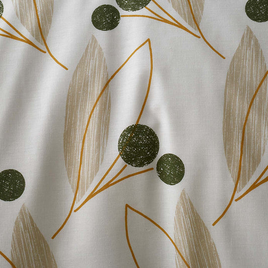 Pure Cotton Bed Sheet Set -  Olive Leaves