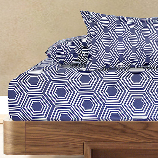 Pure Cotton Bed Sheet Set - Pentagon