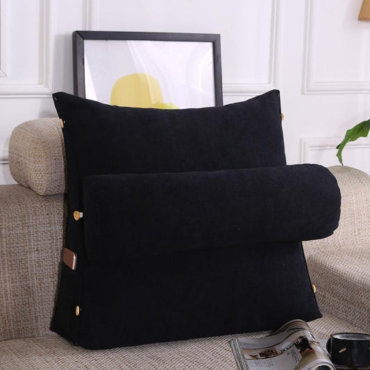 Adjustable Back Rest Lumber Cushion - Black