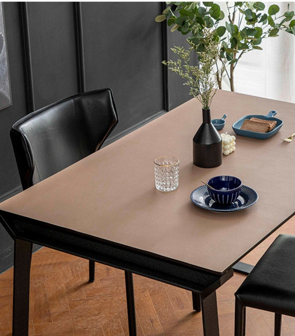 AntiSlip Waterproof Synthetic Leather Table Top Sheet - Wood Brown