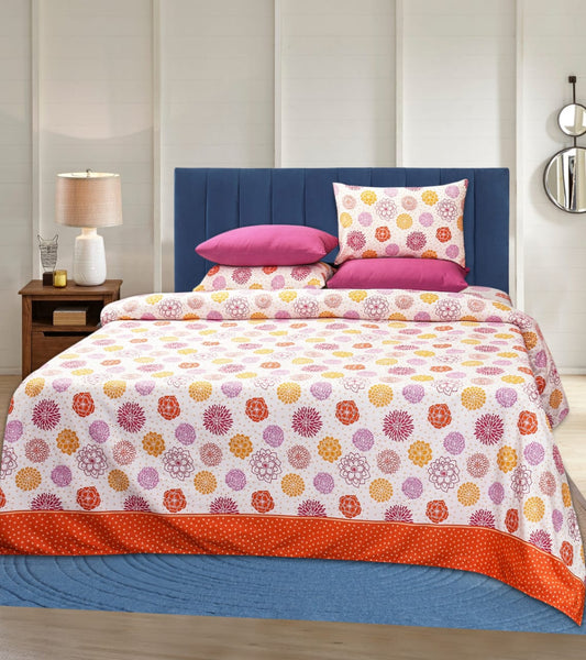 Pure Cotton Bed Sheet Set - Phulkari