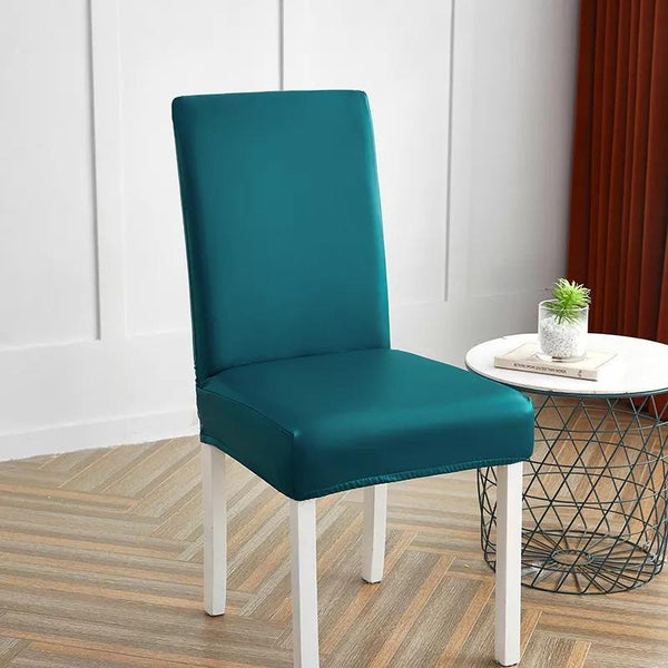 Waterproof PU Leather Dining Chair Covers - Emerald Green